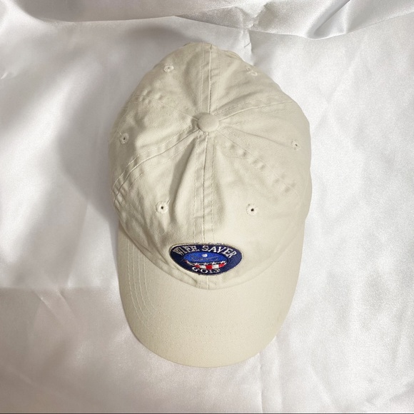 IMPERIAL “Wife Saver Golf” vented cotton hat cap slide adjustment Ivory - Picture 3 of 6